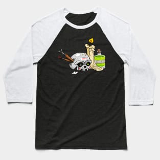 Arty skull Baseball T-Shirt